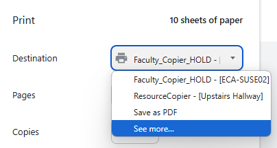 chrome printers