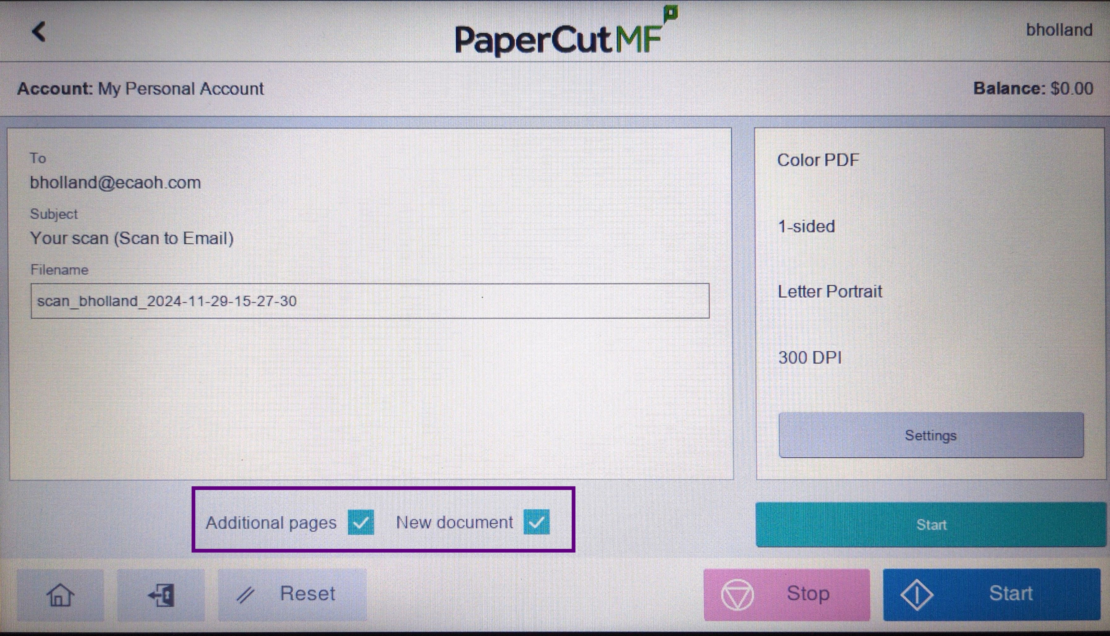 Finish Scanning
